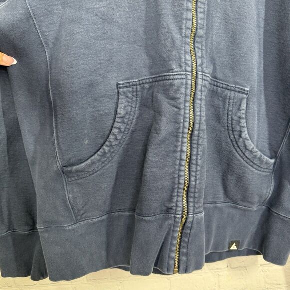 American Giant Hoodie Men Plus XXL Blue Strip Heavyweight Full Zip Sweatshirt - Picture 13 of 16